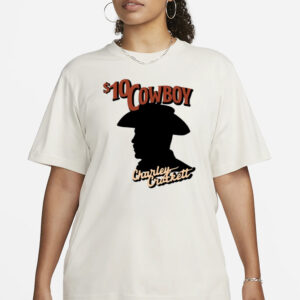 $10 Cowboy Charley Crockett Silhouette T-Shirt3