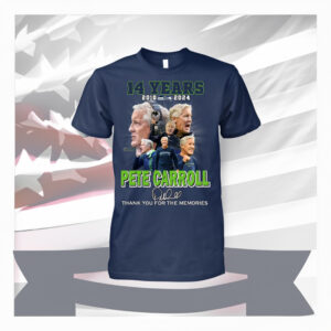 14 Years 2010 – 2024 Pete Carroll Thank You For The Memories T-Shirts