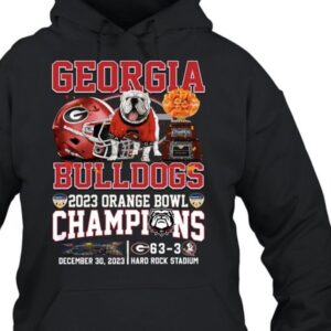 2023 Orange Bowl Champions Georgia Bulldogs 63-3 Florida State Seminoles December 30, 2023 At Hard Rock Stadium T-Shirts