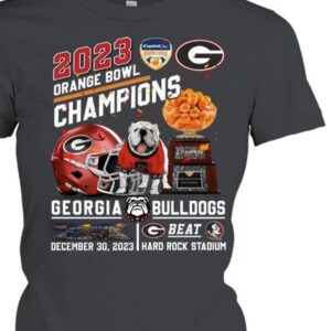 2023 Orange Bowl Champions Georgia Bulldogs Beat Florida State Seminoles December 30, 2023 Hard Rock Stadium Shirt