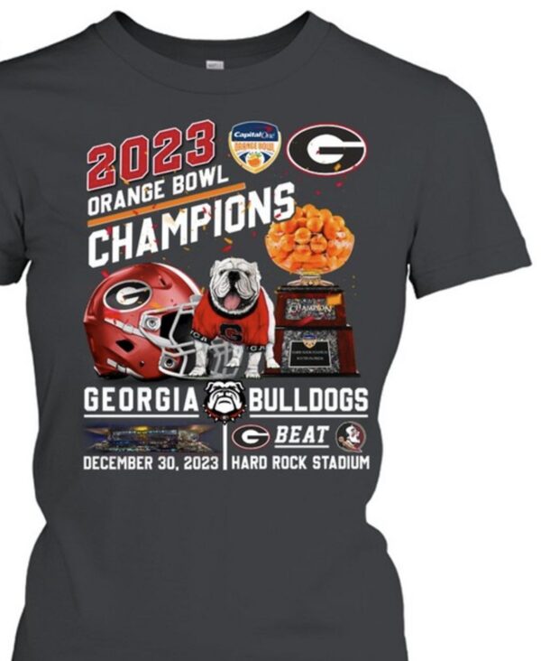 2023 Orange Bowl Champions Georgia Bulldogs Beat Florida State Seminoles December 30, 2023 Hard Rock Stadium Shirt