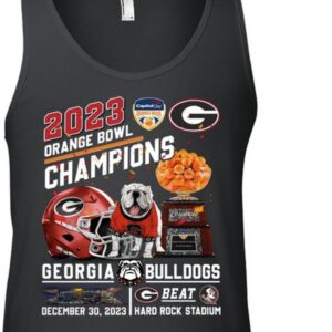 2023 Orange Bowl Champions Georgia Bulldogs Beat Florida State Seminoles December 30, 2023 Hard Rock Stadium Shirts