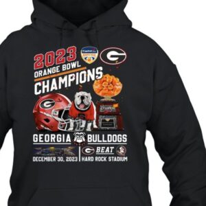 2023 Orange Bowl Champions Georgia Bulldogs Beat Florida State Seminoles December 30, 2023 Hard Rock Stadium T-Shirts