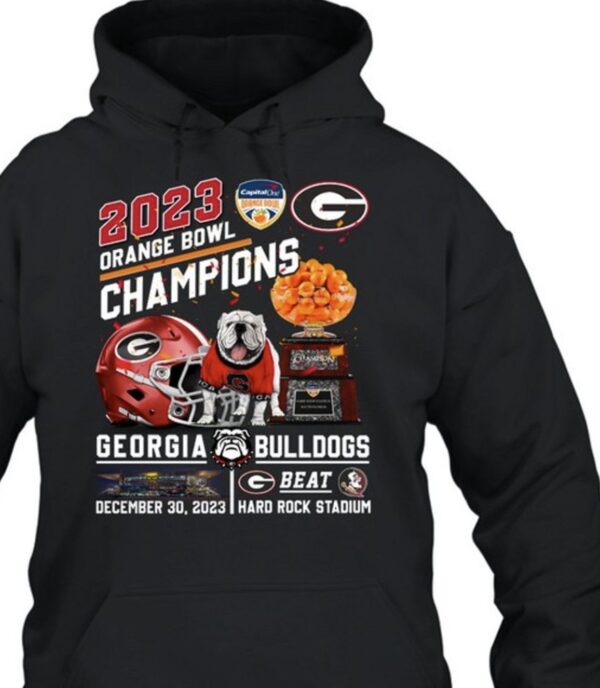 2023 Orange Bowl Champions Georgia Bulldogs Beat Florida State Seminoles December 30, 2023 Hard Rock Stadium T-Shirts