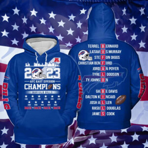 Bills 2023 AFC East Division Champs Back To Back 3D Sweatshirt Hoodie