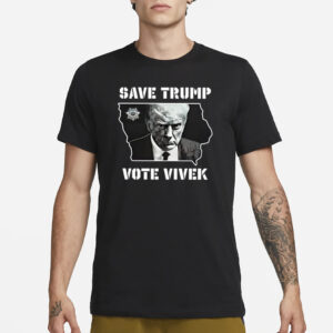 Save Trump Vote Vivek Iowa Map T-Shirt1