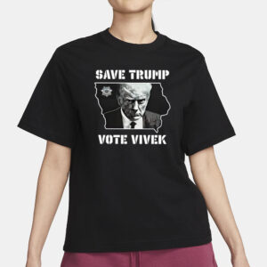 Save Trump Vote Vivek Iowa Map T-Shirt3