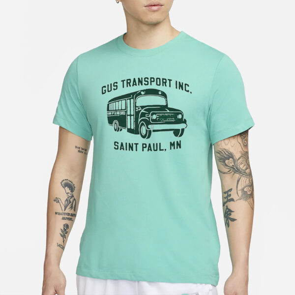 Wild Kririll Kaprizov Gus Transport Inc Saint Paul Mn T-Shirt2