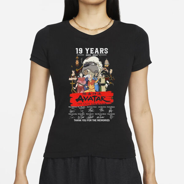 19 Years 2005 – 2024 Avatar The Last Airbender Thank You For The Memories T-Shirts