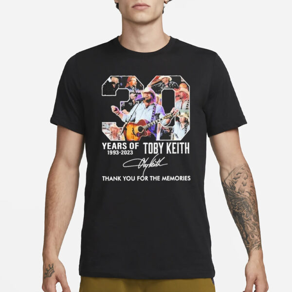 30 Years Of 1993 2023 Toby Keith Thank You For The Memories Pro Shirt3