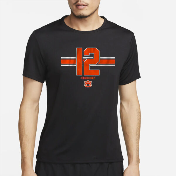 Auburn Basketball Denver Jones 12 T-Shirt5