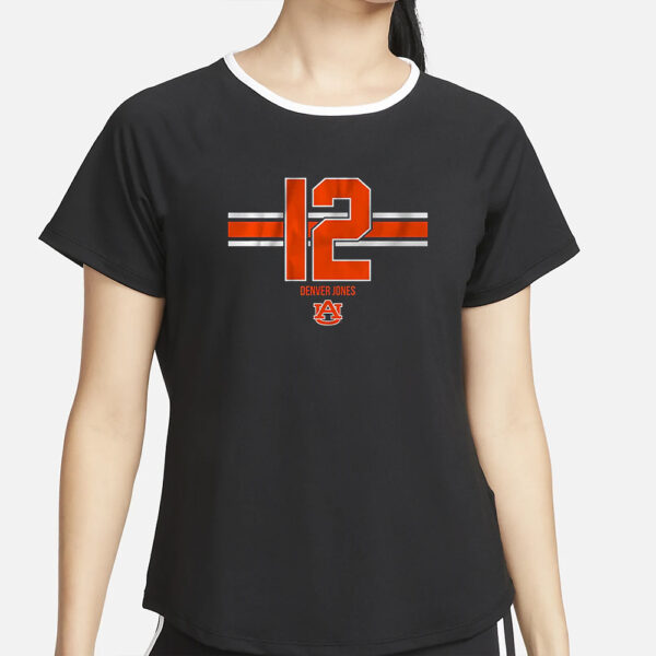 Auburn Basketball Denver Jones 12 T-Shirt6