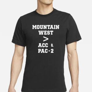 A Tailgate Report Wearing Mountain West Acc & Pac-2 T-Shirt