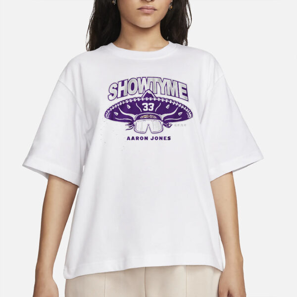 AARON JONES SHOWTYME MINNESOTA T SHIRT