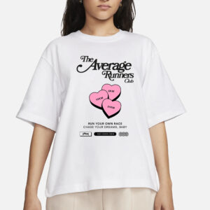 AVERAGE RUNNERS LOVE HEARTS T-SHIRT