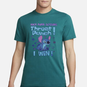 Angry Stitck Rock Paper Scissors Throat Punch I Win T-Shirt1