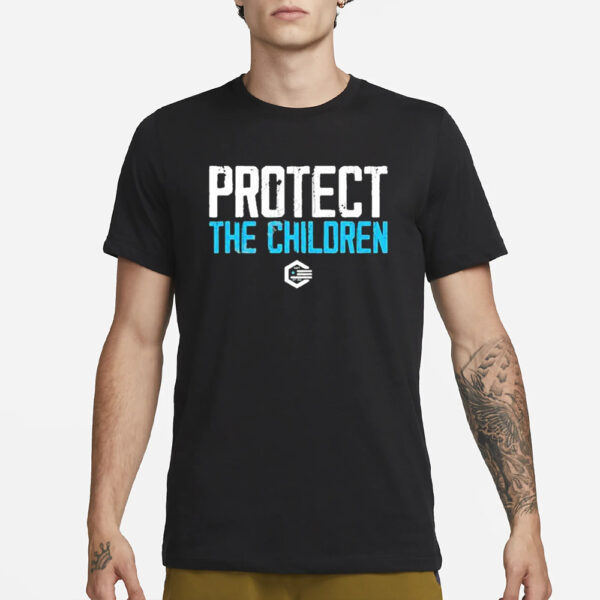 Wearing Protect The Children T-Shirt3