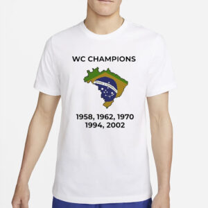 World Cup Soccer Tribute Brazil 1958 1962 1970 1994 2002 T-Shirt2