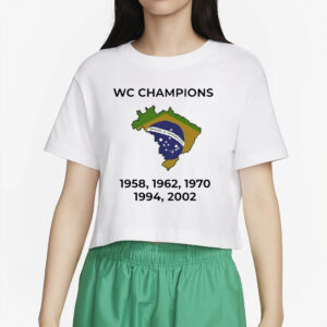 World Cup Soccer Tribute Brazil 1958 1962 1970 1994 2002 T-Shirt4