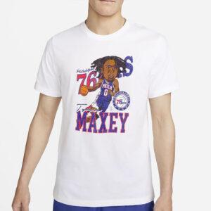 76ers Tyrese Maxey Caricature T-Shirt4