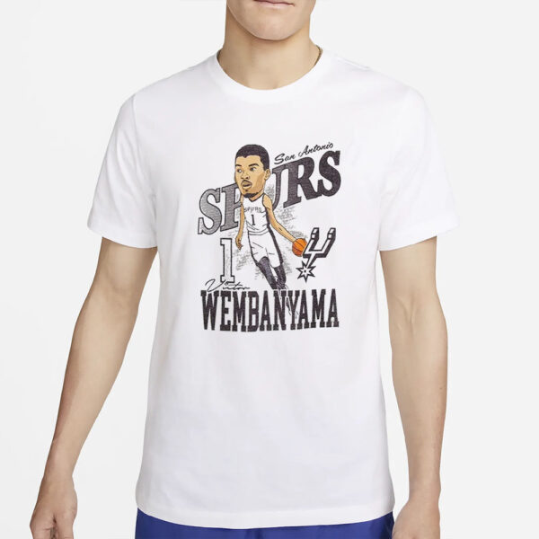 Spurs Victor Wembanyama Caricature T-Shirt2