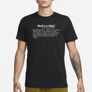 Worth It Or Woke If It Ain’t Woke Don’t Miss It Based Abbreviated Slang For Based In Fact The Opposite Of Work T-Shirt1