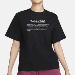 Worth It Or Woke If It Ain’t Woke Don’t Miss It Based Abbreviated Slang For Based In Fact The Opposite Of Work T-Shirt3