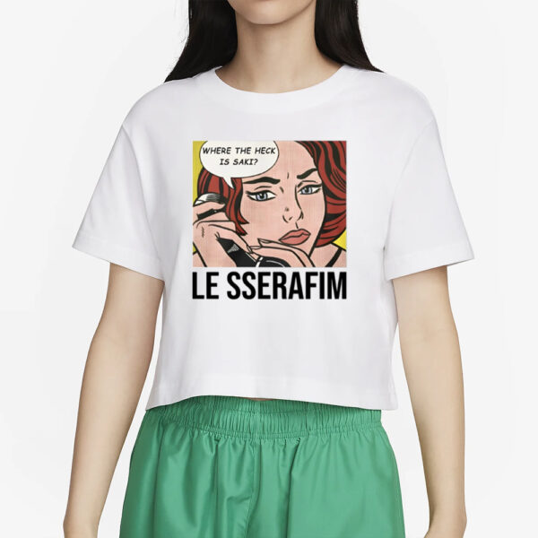 1-800-Hot-N-Fun Where The Heck Is Saki Le Sserafim T-Shirt4