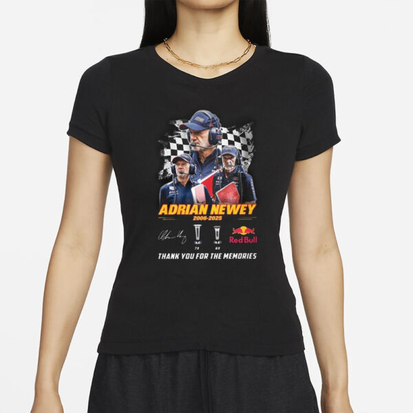 Adrian Newey 2006-2025 Thank You For The Memories T-Shirts