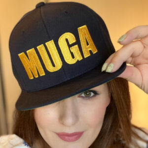 Regina Bauer wearing the NAFO MUGA Classic Snapback Hat4