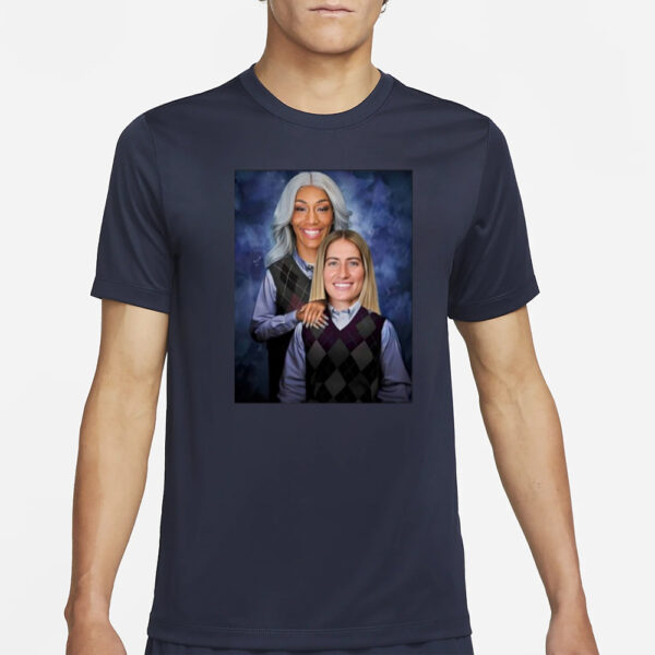 A’ja Wilson and Kate Martin Las Vegas Aces Step Sisters T-Shirt1