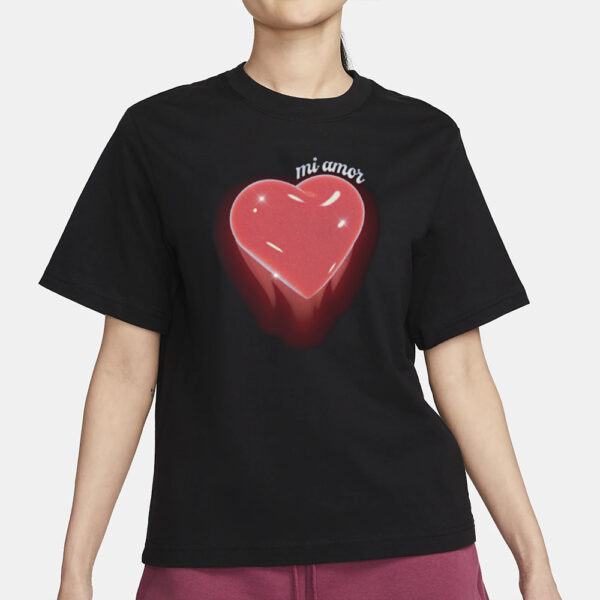 Anitta Press Jvke Mi Amor Heart T-Shirt3