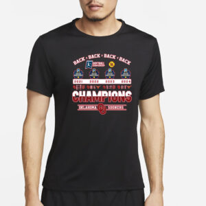 Back To Back To Back To Back Softball Championship Oklahoma Sooners T-Shirt5