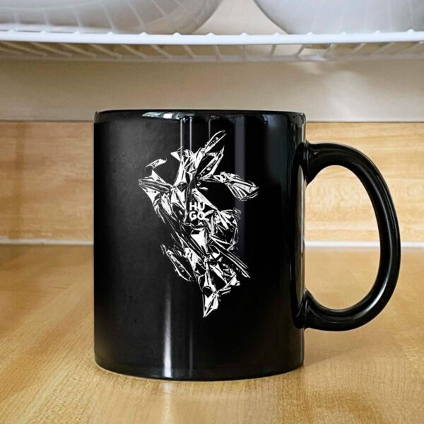 Hugo Men Black Regular Fit Abstract Print Mug 2024